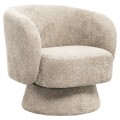 ARMCHAIR SWIVEL KARLEN FK9592.03 BEIGE BOUCLE FABRIC 78x81x77Hcm. ARMCHAIR SWIVEL KARLEN FK9592.03 BEIGE BOUCLE FABRIC 78x81x77Hcm.