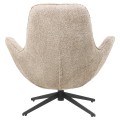 ARMCHAIR SWIVEL BRYNN FK9594.07 BEIGE BOUCLE FABRIC-BLACK METAL BASE 86x76x87Hcm. ARMCHAIR SWIVEL BRYNN FK9594.07 BEIGE BOUCLE FABRIC-BLACK METAL BASE 86x76x87Hcm.