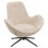 ARMCHAIR SWIVEL BRYNN FK9594.07 BEIGE BOUCLE FABRIC-BLACK METAL BASE 86x76x87Hcm.
