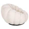 ARMCHAIR SWIVEL GRYMM FK9601.06 ECRU BOUCLE-BLACK METAL BASE 95x92x68Hcm. ARMCHAIR SWIVEL GRYMM FK9601.06 ECRU BOUCLE-BLACK METAL BASE 95x92x68Hcm.