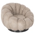 ARMCHAIR SWIVEL GRYMM FK9601.08 BROWNISH BEIGE BOUCLE-BLACK METAL BASE 95x92x68Hcm. ARMCHAIR SWIVEL GRYMM FK9601.08 BROWNISH BEIGE BOUCLE-BLACK METAL BASE 95x92x68Hcm.