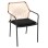 ARMCHAIR ALUMINUM TROTTER FK5865.11 DARK GREY FRAME AND BEIGE WICKER-BLACK CUSHION