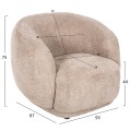 ARMCHAIR KARPEN FK9600.08 BEIGE BOUCLE FABRIC 93x87x78H cm.
