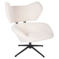 ARMCHAIR SWIVEL BRYLL FK9597.06 ECRU BOUCLE-BLACK METAL BASE 86x90x97Hcm. ARMCHAIR SWIVEL BRYLL FK9597.06 ECRU BOUCLE-BLACK METAL BASE 86x90x97Hcm.