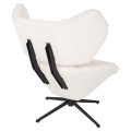 ARMCHAIR SWIVEL BRYLL FK9597.06 ECRU BOUCLE-BLACK METAL BASE 86x90x97Hcm. ARMCHAIR SWIVEL BRYLL FK9597.06 ECRU BOUCLE-BLACK METAL BASE 86x90x97Hcm.