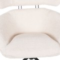 ARMCHAIR SWIVEL BRYLL FK9597.06 ECRU BOUCLE-BLACK METAL BASE 86x90x97Hcm. ARMCHAIR SWIVEL BRYLL FK9597.06 ECRU BOUCLE-BLACK METAL BASE 86x90x97Hcm.
