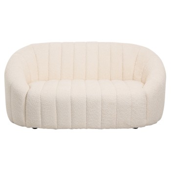 SOFA 2-SEATER MOBY FK9595.06 ECRU BOUCLE FABRIC 148x83x66Hcm. SOFA 2-SEATER MOBY FK9595.06 ECRU BOUCLE FABRIC 148x83x66Hcm.