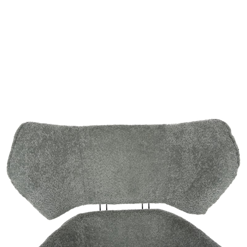 ARMCHAIR SWIVEL BRYLL FK9597.05 PISTACHIO GREEN BOUCLE-BLACK METAL BASE 86x90x97Hcm.