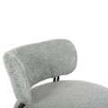 LOUNGE CHAIR ROUND KARSEN FK9598.05 PISTACHIO GREEN BOUCLE FABRIC 75x75x75Hcm.