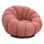 ARMCHAIR SWIVEL GRYMM FK9601.02 PINK BOUCLE-BLACK METAL BASE 95x92x68Hcm.