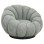 ARMCHAIR SWIVEL GRYMM FK9601.05 PISTACHIO GREEN BOUCLE-BLACK METAL BASE 95x92x68Hcm.