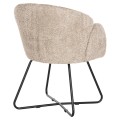 ARMCHAIR HARNIS FK9603.08 BEIGE BOUCLE-BLACK METAL BASE 59.5x64x77Hcm. ARMCHAIR HARNIS FK9603.08 BEIGE BOUCLE-BLACK METAL BASE 59.5x64x77Hcm.