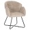 ARMCHAIR HARNIS FK9603.08 BEIGE BOUCLE-BLACK METAL BASE 59.5x64x77Hcm.