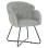 ARMCHAIR HARNIS FK9603.05 PISTACHIO GREEN BOUCLE-BLACK METAL BASE 59.5x64x77Hcm.