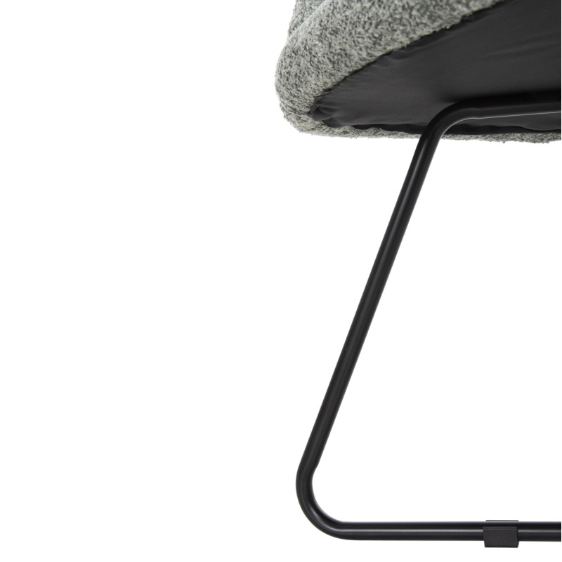 ARMCHAIR HARNIS FK9603.05 PISTACHIO GREEN BOUCLE-BLACK METAL BASE 59.5x64x77Hcm. ARMCHAIR HARNIS FK9603.05 PISTACHIO GREEN BOUCLE-BLACK METAL BASE 59.5x64x77Hcm.