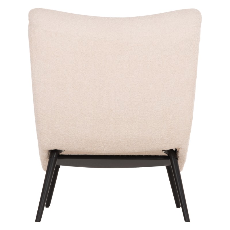 ARMCHAIR BRYM FK9605.06 ECRU BOUCLE FABRIC-BLACK WOODEN LEGS 97x80x100Hcm. ARMCHAIR BRYM FK9605.06 ECRU BOUCLE FABRIC-BLACK WOODEN LEGS 97x80x100Hcm.