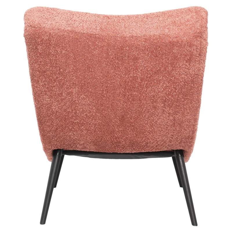 ARMCHAIR BRYM FK9605.02 PINK BOUCLE FABRIC-BLACK WOODEN LEGS 97x80x100Hcm. ARMCHAIR BRYM FK9605.02 PINK BOUCLE FABRIC-BLACK WOODEN LEGS 97x80x100Hcm.