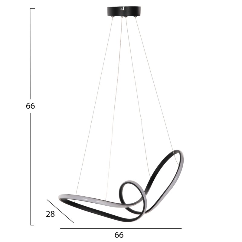 CEILING PENDANT LUMINAIRE FK7522.03 BLACK- LED 52x28x66Hcm. CEILING PENDANT LUMINAIRE FK7522.03 BLACK- LED 52x28x66Hcm.