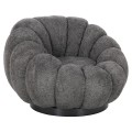 ARMCHAIR SWIVEL GRYMM FK9601.01 GREY BOUCLE-BLACK METAL BASE 95x92x68Hcm. ARMCHAIR SWIVEL GRYMM FK9601.01 GREY BOUCLE-BLACK METAL BASE 95x92x68Hcm.