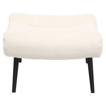 STOOL-FOOTREST BRYM FK9606.06 ECRU BOUCLE FABRIC-BLACK WOODEN LEGS 68X58X40Hcm. STOOL-FOOTREST BRYM FK9606.06 ECRU BOUCLE FABRIC-BLACK WOODEN LEGS 68X58X40Hcm.