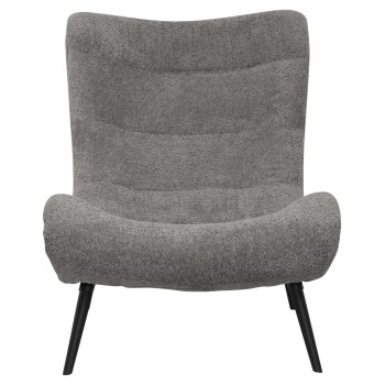 ARMCHAIR BRYM FK9605.11 GREY BOUCLE FABRIC-BLACK WOODEN LEGS 97x80x100Hcm. ARMCHAIR BRYM FK9605.11 GREY BOUCLE FABRIC-BLACK WOODEN LEGS 97x80x100Hcm.