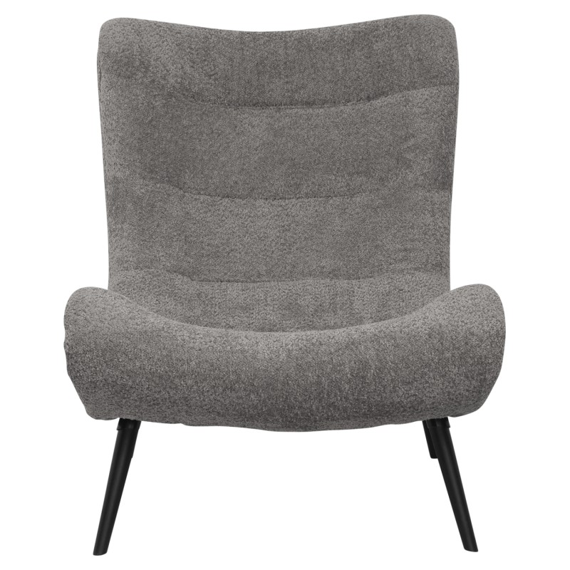 ARMCHAIR BRYM FK9605.11 GREY BOUCLE FABRIC-BLACK WOODEN LEGS 97x80x100Hcm. ARMCHAIR BRYM FK9605.11 GREY BOUCLE FABRIC-BLACK WOODEN LEGS 97x80x100Hcm.