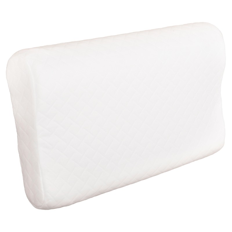 SLEEPING PILLOW BEZEL FK673 MEMORY FOAM-WHITE FABRIC 55x32Hcm. SLEEPING PILLOW BEZEL FK673 MEMORY FOAM-WHITE FABRIC 55x32Hcm.