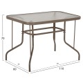 OUTDOOR METALLIC TABLE ADAM FK5020.04 CHAMPAGNE COLOR WITH REINFORCED GLASS TOP 110Χ60Χ71Hcm. OUTDOOR METALLIC TABLE ADAM FK5020.04 CHAMPAGNE COLOR WITH REINFORCED GLASS TOP 110Χ60Χ71Hcm.