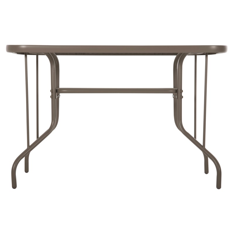 OUTDOOR METALLIC TABLE ADAM FK5020.04 CHAMPAGNE COLOR WITH REINFORCED GLASS TOP 110Χ60Χ71Hcm. OUTDOOR METALLIC TABLE ADAM FK5020.04 CHAMPAGNE COLOR WITH REINFORCED GLASS TOP 110Χ60Χ71Hcm.