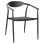 ARMCHAIR SERLY FK6052.02 BLACK ALUMINUM-BLACK TEXTILENE 56x61x74,5Hcm.