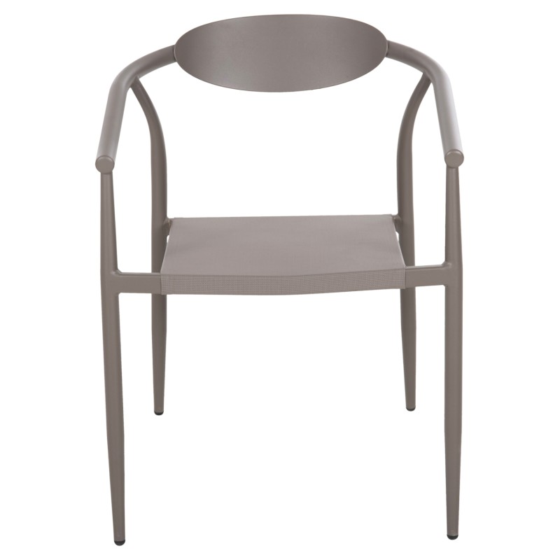 ARMCHAIR SERLY FK6052.04 CHAMPAGNE ALUMINUM-CHAMPAGNE TEXTILENE 56x61x74,5Hcm. ARMCHAIR SERLY FK6052.04 CHAMPAGNE ALUMINUM-CHAMPAGNE TEXTILENE 56x61x74,5Hcm.