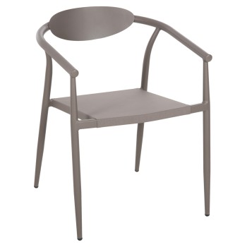 ARMCHAIR SERLY FK6052.04 CHAMPAGNE ALUMINUM-CHAMPAGNE TEXTILENE 56x61x74,5Hcm.