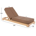 BEACH LOUNGER LOW IKARIA FK10623.04 PINE WOOD IN NATURAL COLOR-MOCHA TEXTILENE-CUSHION 20cm THICK BEACH LOUNGER LOW IKARIA FK10623.04 PINE WOOD IN NATURAL COLOR-MOCHA TEXTILENE-CUSHION 20cm THICK