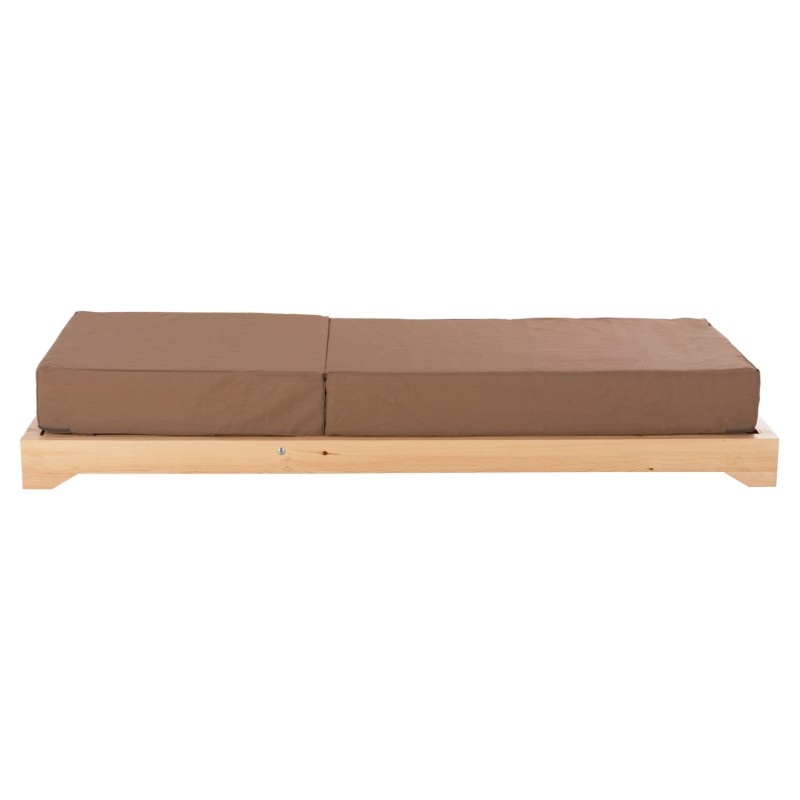 BEACH LOUNGER LOW IKARIA FK10623.04 PINE WOOD IN NATURAL COLOR-MOCHA TEXTILENE-CUSHION 20cm THICK BEACH LOUNGER LOW IKARIA FK10623.04 PINE WOOD IN NATURAL COLOR-MOCHA TEXTILENE-CUSHION 20cm THICK