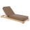 BEACH LOUNGER LOW IKARIA FK10623.04 PINE WOOD IN NATURAL COLOR-MOCHA TEXTILENE-CUSHION 20cm THICK