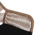 ARMCHAIR TOPIN FK6048.02 ALUMINUM BLACK-P.E. RATTAN BEIGE-CUSHION BLACK 57x65x84Hcm ARMCHAIR TOPIN FK6048.02 ALUMINUM BLACK-P.E. RATTAN BEIGE-CUSHION BLACK 57x65x84Hcm
