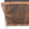 ARMCHAIR MAERLY FK6051.01 WHITE ALUMINUM-ANTHRACITE CUSHIONS-P.E.RATTAN IN LIGHT BROWN 55,5x62,5x85Hcm. ARMCHAIR MAERLY FK6051.01 WHITE ALUMINUM-ANTHRACITE CUSHIONS-P.E.RATTAN IN LIGHT BROWN 55,5x62,5x85Hcm.