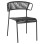 CHAIR SUKI FK6053.02 METAL AND SYNTHETIC RATTAN IN BLACK COLOR 54x62x80Hcm.