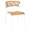 CHAIR SUKI FK6053.01 METAL IN WHITE AND SYNTHETIC RATTAN IN NATURAL COLOR 54x62x80Hcm.