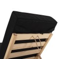 BEACH LOUNGER LOW IKARIA FK10623.01 PINE WOOD IN NATURAL COLOR-BLACK TEXTILENE-CUSHION 20cm THICK BEACH LOUNGER LOW IKARIA FK10623.01 PINE WOOD IN NATURAL COLOR-BLACK TEXTILENE-CUSHION 20cm THICK