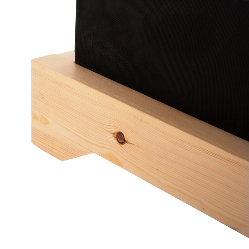 BEACH LOUNGER LOW IKARIA FK10623.01 PINE WOOD IN NATURAL COLOR-BLACK TEXTILENE-CUSHION 20cm THICK BEACH LOUNGER LOW IKARIA FK10623.01 PINE WOOD IN NATURAL COLOR-BLACK TEXTILENE-CUSHION 20cm THICK