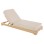 BEACH LOUNGER LOW IKARIA FK10623.02 PINE WOOD IN NATURAL COLOR-BEIGE TEXTILENE-CUSHION 20cm THICK