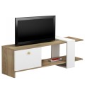 TV FURNITURE HENRIETTE FK8900.11 MELAMINE IN NATURAL-WHITE 120x25x37Hcm. TV FURNITURE HENRIETTE FK8900.11 MELAMINE IN NATURAL-WHITE 120x25x37Hcm.