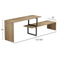 TV FURNITURE EXPANDABLE BRIGGITE FK8893.11 MELAMINE IN DARK SONAMA -BLACK METAL LEGS 110-160x30x45Hcm. TV FURNITURE EXPANDABLE BRIGGITE FK8893.11 MELAMINE IN DARK SONAMA -BLACK METAL LEGS 110-160x30x45Hcm.