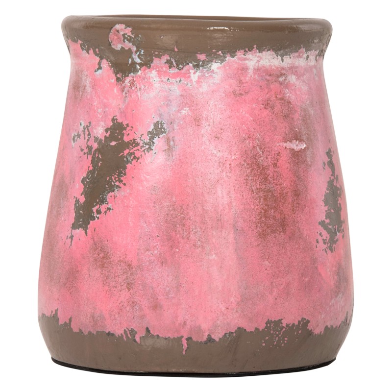 DECORATIVE VASE FK4381 TERRACOTTA IN PINK COLORING Φ18Χ20Hcm. DECORATIVE VASE FK4381 TERRACOTTA IN PINK COLORING Φ18Χ20Hcm.