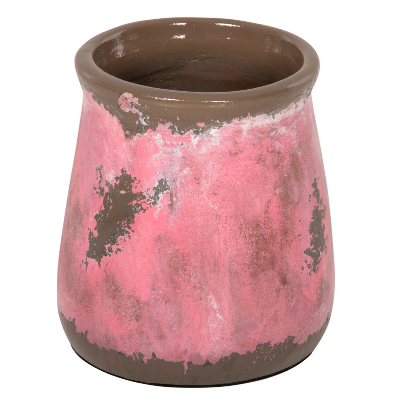 DECORATIVE VASE FK4381 TERRACOTTA IN PINK COLORING Φ18Χ20Hcm. DECORATIVE VASE FK4381 TERRACOTTA IN PINK COLORING Φ18Χ20Hcm.