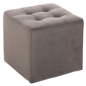 STOOL PUNK FK264.11 GREY VELVET 39Χ39Χ36Hcm.