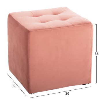 STOOL PUNK FK264.12 DUSTY PINK VELVET 39Χ39Χ36Hcm. STOOL PUNK FK264.12 DUSTY PINK VELVET 39Χ39Χ36Hcm.