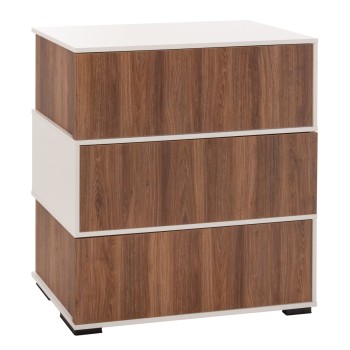 SHOE RACK 3 LEVELS MIRABELL FK8938.11 MELAMINE IN WALNUT-WHITE 90Χ30Χ93Hcm.