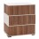 SHOE RACK 3 LEVELS MIRABELL FK8938.11 MELAMINE IN WALNUT-WHITE 90Χ30Χ93Hcm.